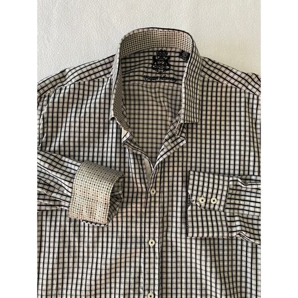 English Laundry Shirt Men's 17x32/33 Long Sleeve Button Up Flip Cuff - Picture 6 of 9